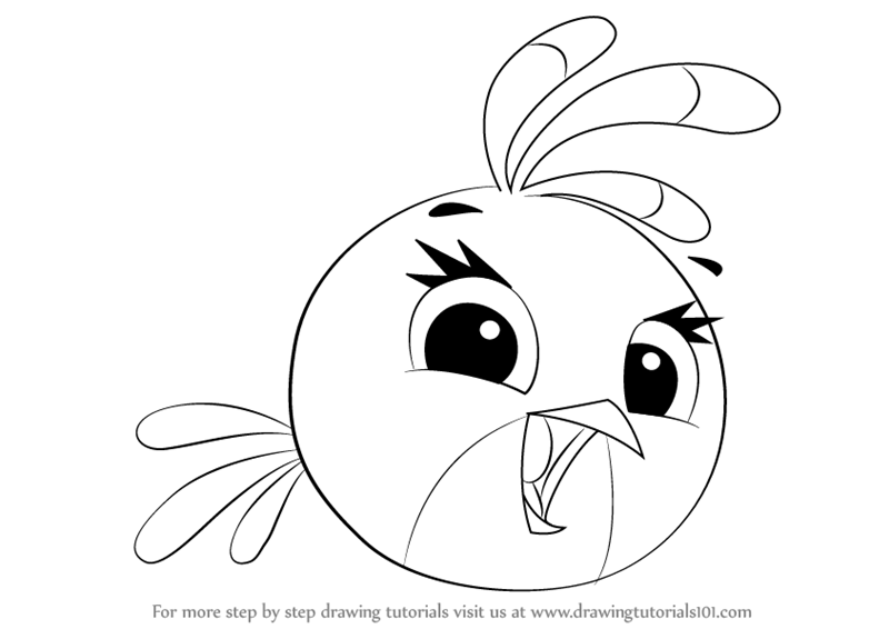 Gambar Learn Draw Stella Angry Birds Step Toons Coloring Pages di ...