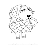 How to Draw Baabara from Animal Crossing