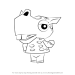 How to Draw Bitty from Animal Crossing
