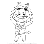 How to Draw Bud from Animal Crossing