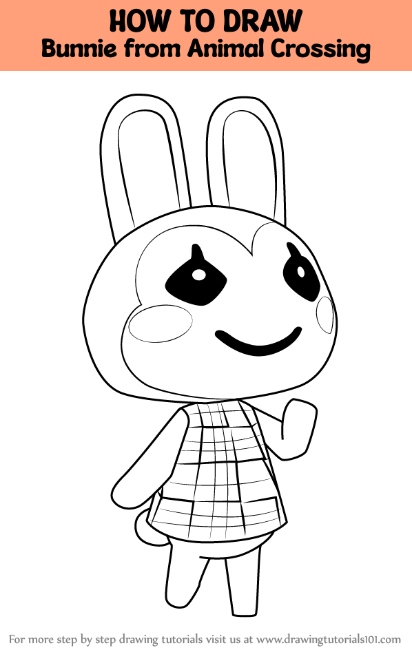 How to Draw Bunnie from Animal Crossing (Animal Crossing) Step by Step