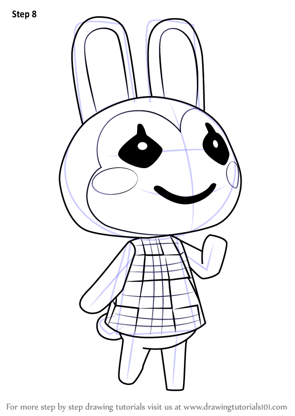 How to Draw Bunnie from Animal Crossing (Animal Crossing) Step by Step