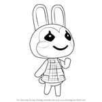 How to Draw Bunnie from Animal Crossing