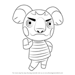 How to Draw Canberra from Animal Crossing