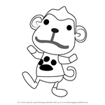 How to Draw Champ from Animal Crossing