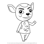 How to Draw Deirdre from Animal Crossing