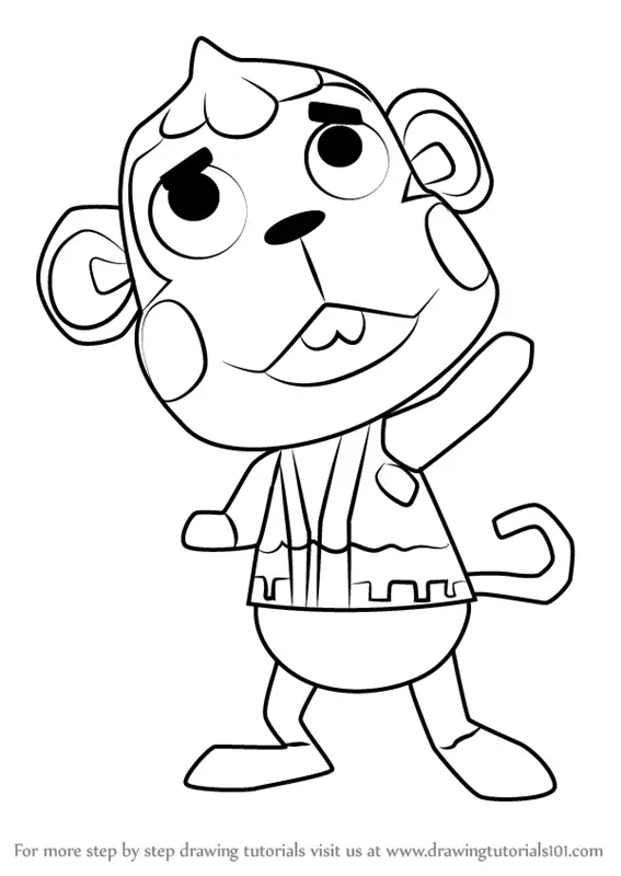 How to Draw Flip from Animal Crossing (Animal Crossing) Step by Step ...