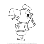 How to Draw Gulliver from Animal Crossing
