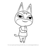 How to Draw Kitty from Animal Crossing