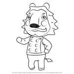 How to Draw Lionel from Animal Crossing