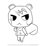 How to Draw Marshal from Animal Crossing