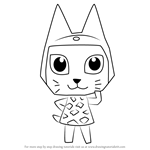 How to Draw Meow from Animal Crossing