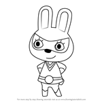 How to Draw Mirako from Animal Crossing