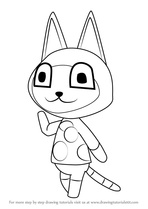 Learn How to Draw Mitzi from Animal Crossing (Animal Crossing) Step by Step  : Drawing Tutorials