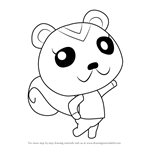 How to Draw Peanut from Animal Crossing