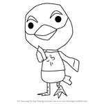 How to Draw Peck from Animal Crossing