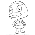 How to Draw Quillson from Animal Crossing