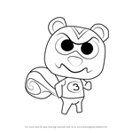 How to Draw Ricky from Animal Crossing