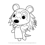 How to Draw Sable from Animal Crossing