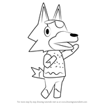 How to Draw Skye from Animal Crossing