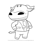 How to Draw T-Bone from Animal Crossing