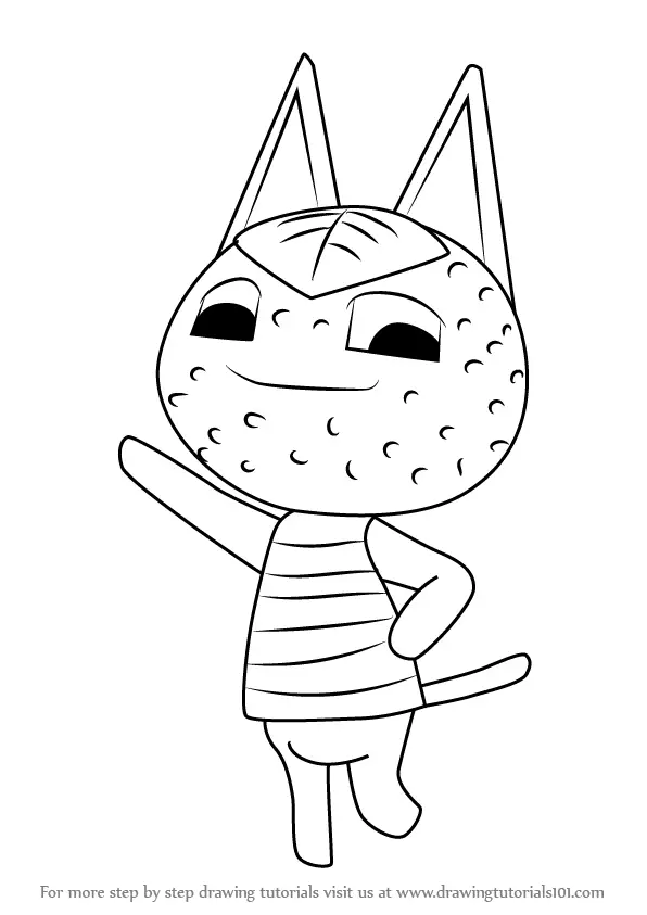 Learn How to Draw Tangy from Animal Crossing (Animal Crossing) Step by Step  : Drawing Tutorials