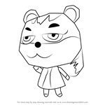 How to Draw Tasha from Animal Crossing
