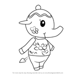 How to Draw Tia from Animal Crossing