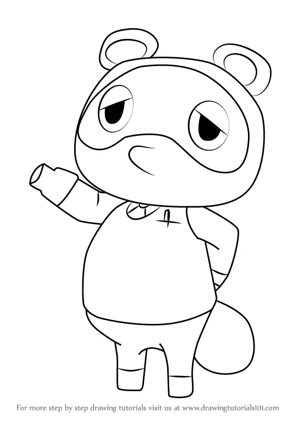 Learn How to Draw Tom Nook from Animal Crossing (Animal Crossing) Step