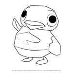 How to Draw Wade from Animal Crossing