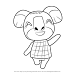 How to Draw Yuka from Animal Crossing