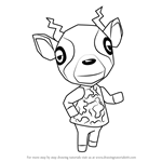 How to Draw Zell from Animal Crossing
