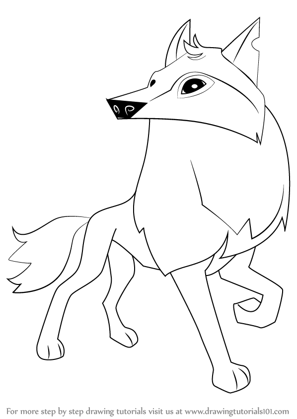 Learn How to Draw Arctic Wolf from Animal Jam (Animal Jam) Step by Step : Drawing Tutorials