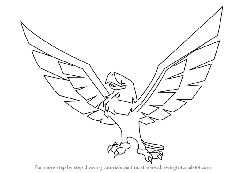 Learn How to Draw Eagle from Animal Jam (Animal Jam) Step by Step : Drawing  Tutorials