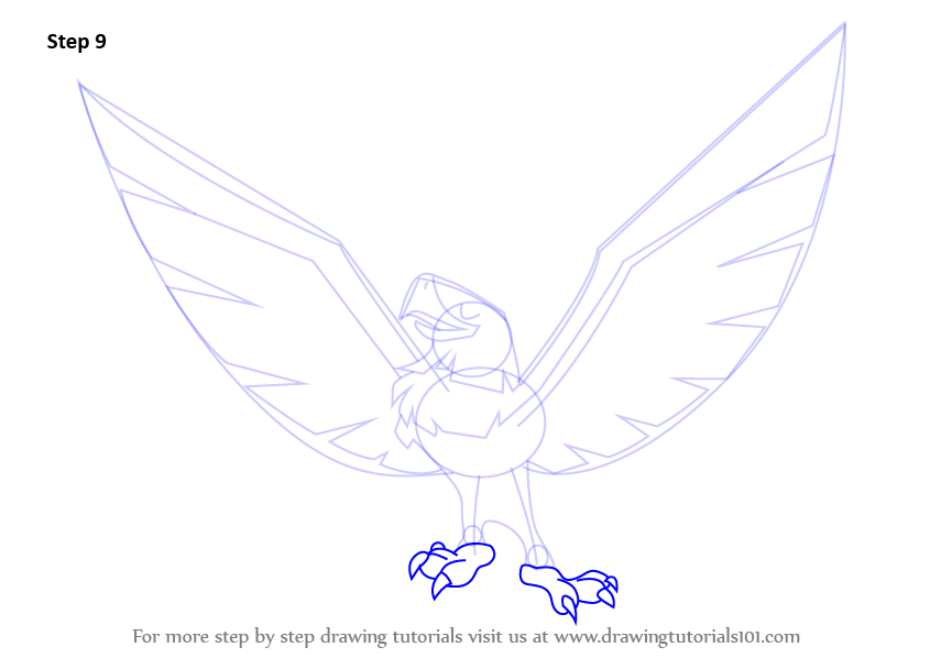 Learn How to Draw Eagle from Animal Jam (Animal Jam) Step by Step