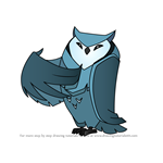 How to Draw Great Horned Owl from Animal Jam