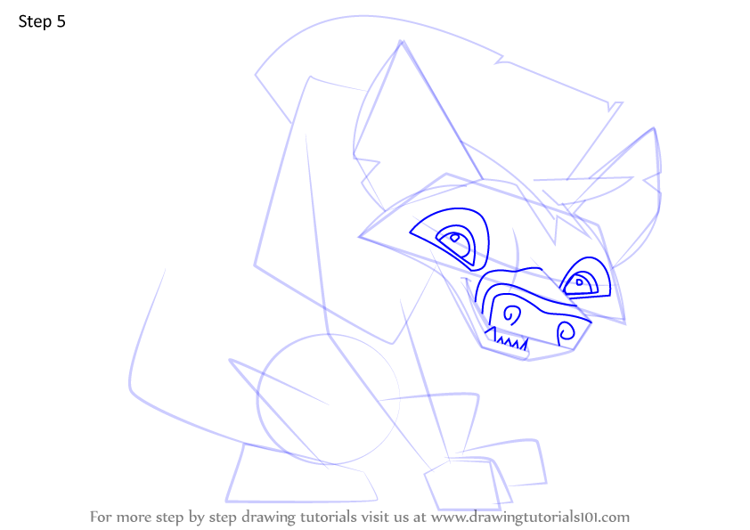 How to Draw Hyena from Animal Jam (Animal Jam) Step by Step