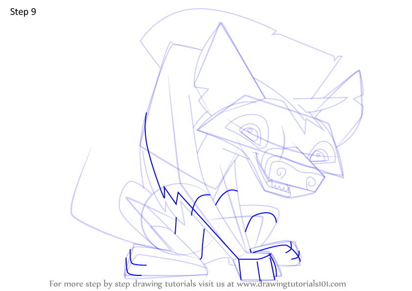 How to Draw Hyena from Animal Jam (Animal Jam) Step by Step