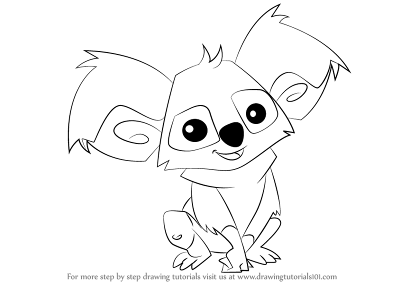 Learn How To Draw Koala From Animal Jam Animal Jam Step By Step - koala face roblox