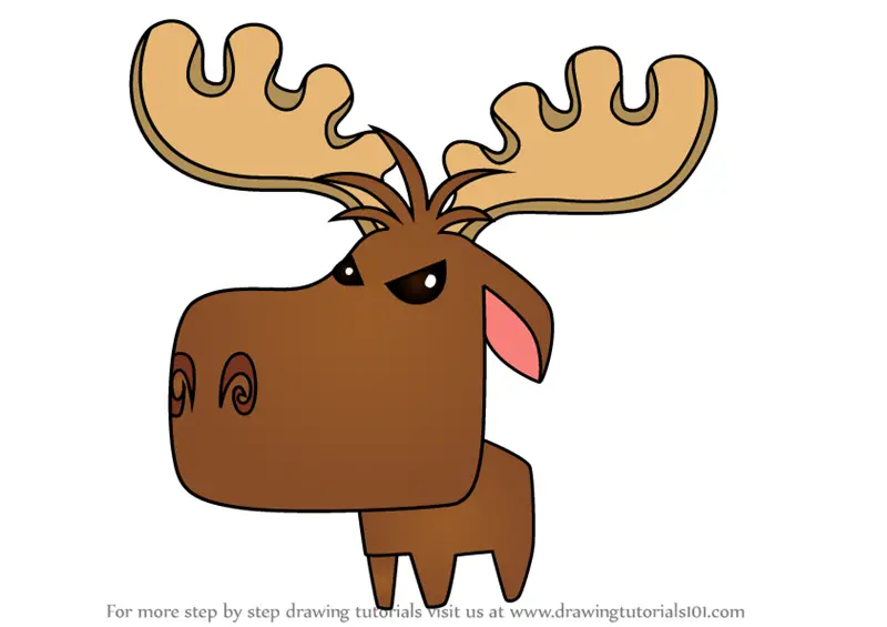 Learn How to Draw Pet Moose from Animal Jam (Animal Jam) Step by Step ...