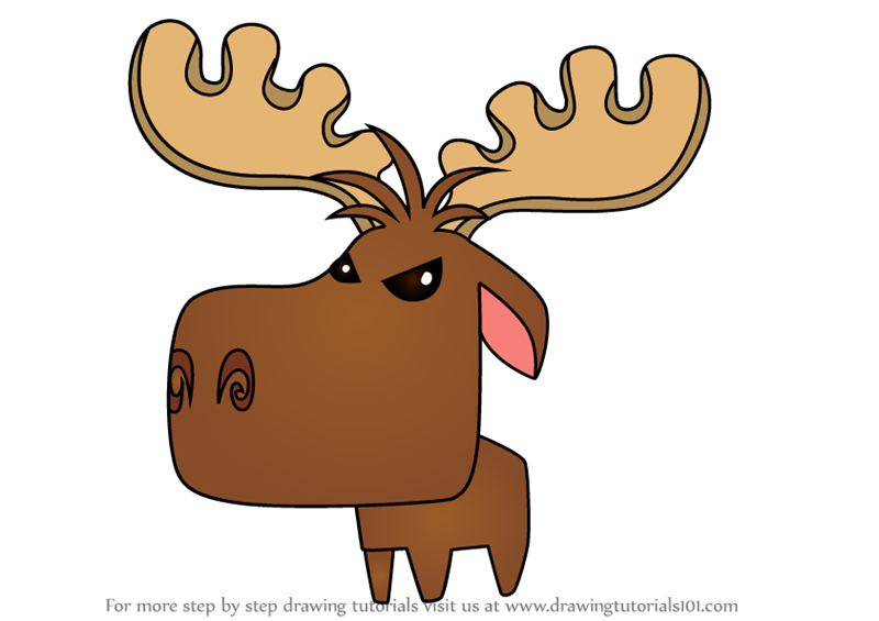 Learn How to Draw Pet Moose from Animal Jam (Animal Jam) Step by Step ...