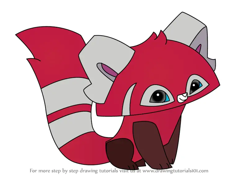 Learn How To Draw Red Panda From Animal Jam Animal Jam Step By