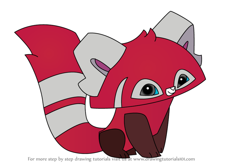 Learn How To Draw Red Panda From Animal Jam Animal Jam Step By