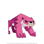 How to Draw Sabertooth from Animal Jam