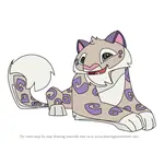 How to Draw Snow Leopard 2 from Animal Jam