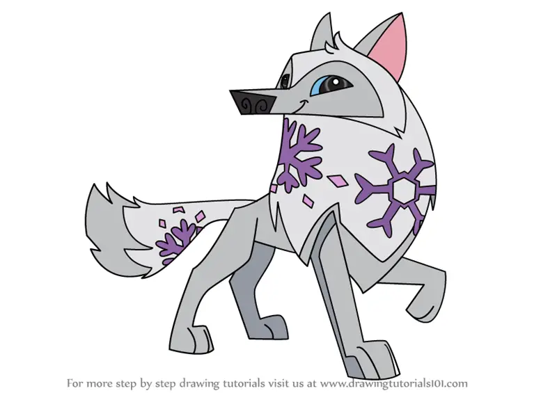 learn how to draw snowflake arctic wolf from animal jam