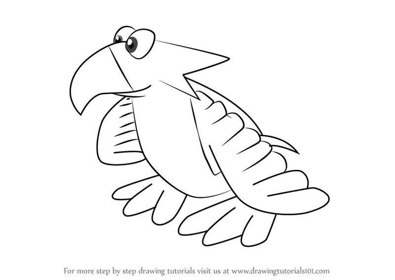 Learn How to Draw Eyrie from Banjo-Kazooie (Banjo-Kazooie) Step by Step :  Drawing Tutorials