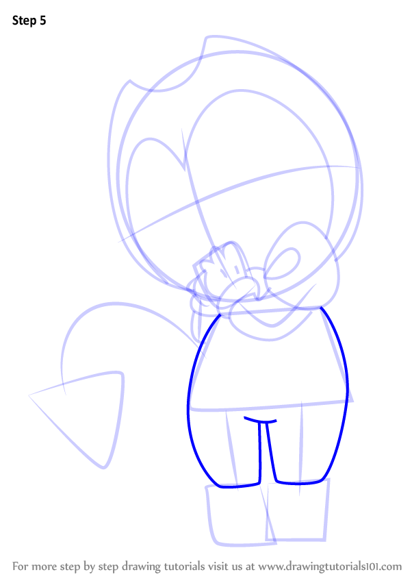 Step by Step How to Draw Baby Bendy : DrawingTutorials101.com