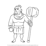 How to Draw Warrior from Boom Beach