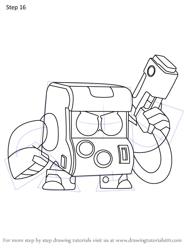 Brawl Stars Coloring Pages Robo Mike Coloring And Drawing